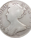 1708 Half Crown Queen Anne Silver Coin British United Kingdom minted in Edinburgh, Scotland