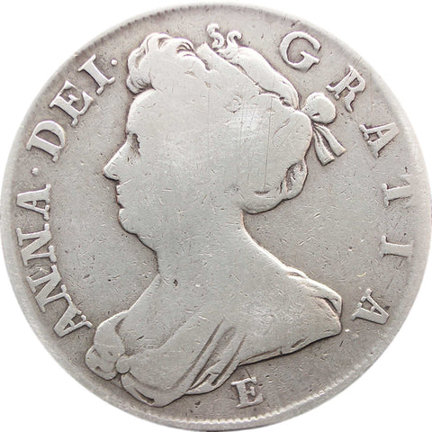 1708 Half Crown Queen Anne Silver Coin British United Kingdom minted in Edinburgh, Scotland