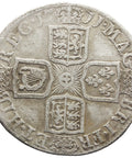 1711 Shilling Queen Anne Silver Coin British United Kingdom Plain angles 4th bust