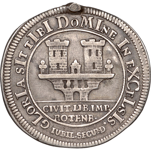 1717 City of Rothenburg Two Ducats Token on the 200th Anniversary of the Reformation