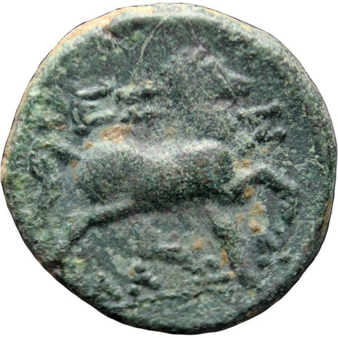 172 - 171 B.C. Ancient Greek Thessaly Thessalian League Dichalkon Ippaitas Magistrate Coin ΘEΣ - Σ - AΛΩN
