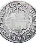 1723 Spain Philip V 2 Reales Seville 1st type Silver Coin