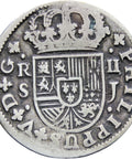 1723 Spain Philip V 2 Reales Seville 1st type Silver Coin