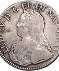 1727 M Ecu France Louis XV Silver Coin Toulouse Mint