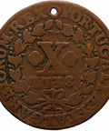 1738 10 Reis Portugal John V Coin