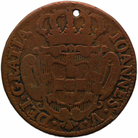 1738 10 Reis Portugal John V Coin