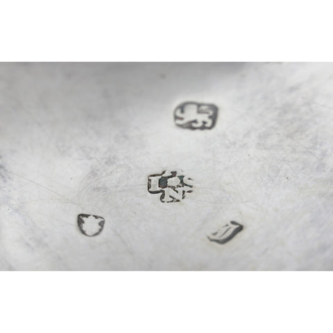 1742 - 1764 Antique George II Era Set Three Sterling Silver Salts Pots Silversmiths IS&AN London Hallmarks