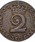 1746 2 Pence George II UK Coin Maundy Coinage