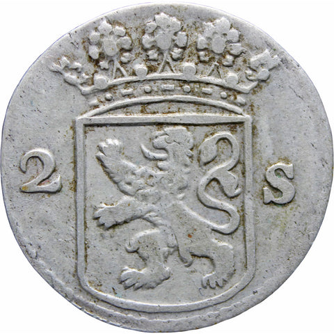 1755 Holland 2 stuivers Silver Coin