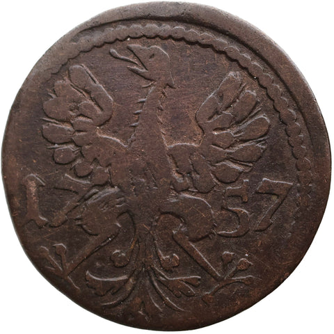 1757 4 Heller City of Aachen Coin Germany