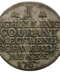 1767 1 Schilling Courant Silver Coin Germany States Duchy of Mecklenburg - Schwerin Friedrich II