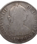 1774 FM 2 Reales Mexico Coin Charles III Silver
