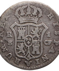 1776 SCF One Real Carlos III Coin Spain Seville Mint Silver