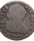 1776 SCF One Real Carlos III Coin Spain Seville Mint Silver