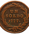 1777 S One Soldo Coin Maria Theresia Duchy of Milan Italian states