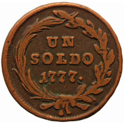 1777 S One Soldo Coin Maria Theresia Duchy of Milan Italian states