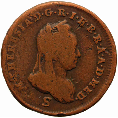 1777 S One Soldo Coin Maria Theresia Duchy of Milan Italian states