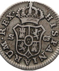 1778 SCF ½ Real Charles III Spain Silver Coin Seville Mint