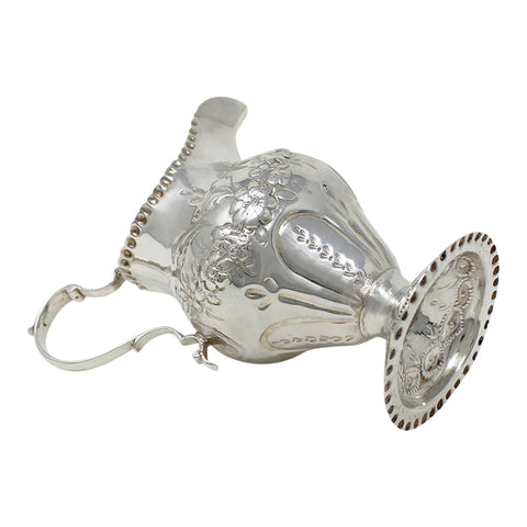 1780 Antique George III Era Sterling Silver Cream Jug Silversmith Charles Chesterman II London Hallmarks