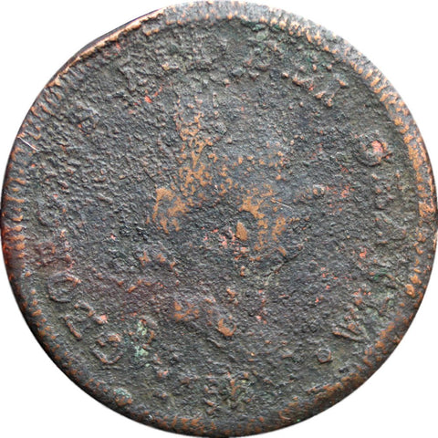 1786 Isle of Man ½ Penny George III Coin engrailed edge