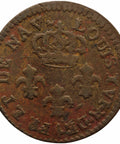 1789 2 Sous French Guiana Coin Louis XVI Colonies de Cayenne