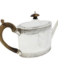 1790 Antique George III Era Sterling Silver Tea Pot Silversmiths Henry Chawner London Hallmarks