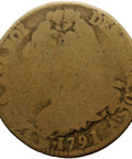 1791 2 Sols France Louis XVI Coin Paris Mint Francois