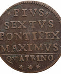 1796 1 Quattrino Bologna Pius VI Coin Papal States