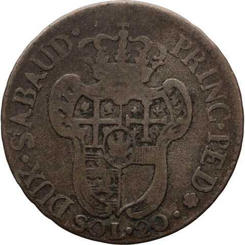 1796 20 Soldi Sardinia Coin Victorio Amedeo III Italian states