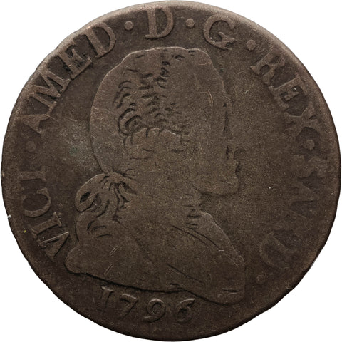 1796 20 Soldi Sardinia Coin Victorio Amedeo III Italian states