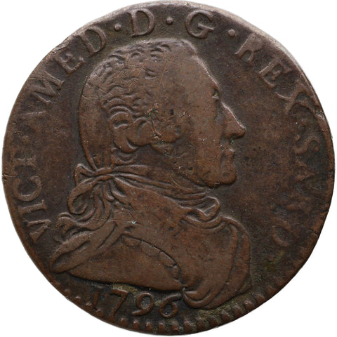 1796 5 Soldi Piedmont - Sardinia Italian States Victor Amadeus III Coin