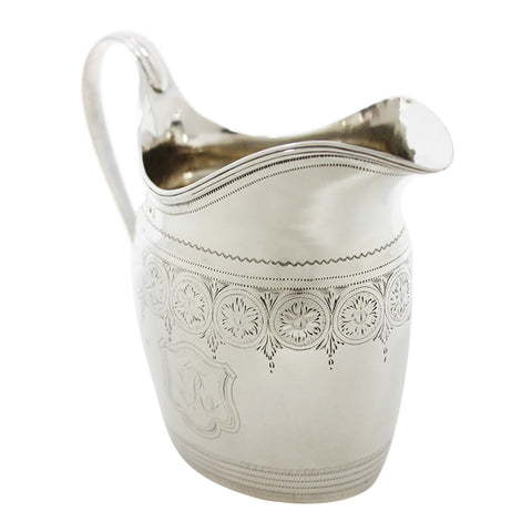1796 Antique George III Era Sterling Silver Cream Jug London Hallmarks