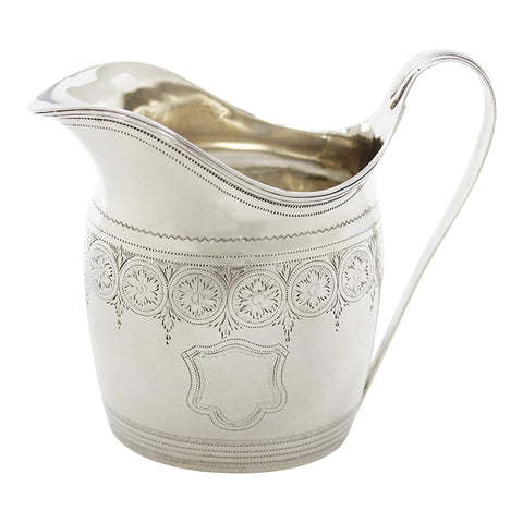 1796 Antique George III Era Sterling Silver Cream Jug London Hallmarks