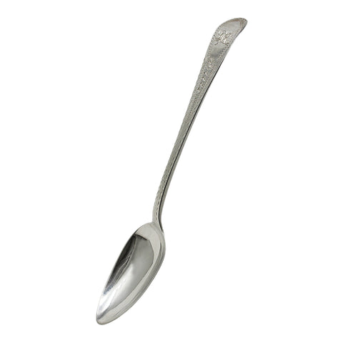 1796 Antique George III Era Sterling Silver Set Six Tea Spoons Silversmith Samuel Godbehere & Edward Wigan London Hallmarks