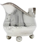 1797 - 1816 Antique George III Era Sterling Silver Cream Jug Silversmith Joseph Hicks Exeter Hallmarks