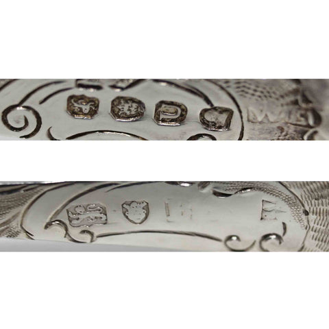 1797 and 1815 Antique George III Era Pair Solid Silver Berry Spoons with original Case Silversmith William Bateman, Peter & Ann Bateman London Hallmarks