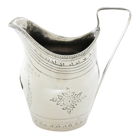 1797 Antique George III Era Sterling Silver Cream Jug London Hallmarks