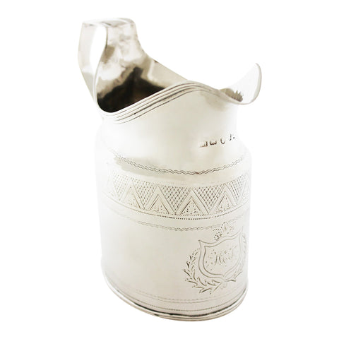 1800 Antique George III Era Sterling Silver Cream Jug Silversmith Solomon Hougham London Hallmarks