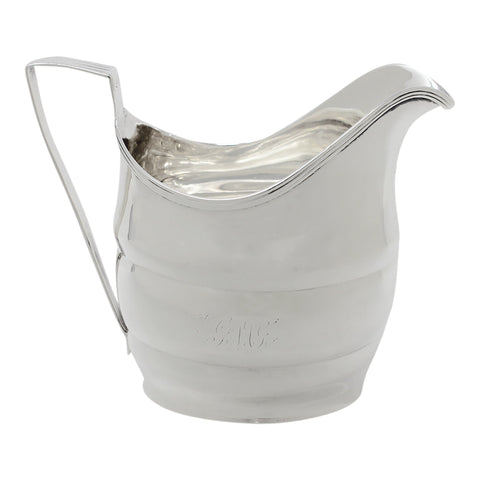 1801 Antique George III Era Sterling Silver Cream Jug London Hallmarks