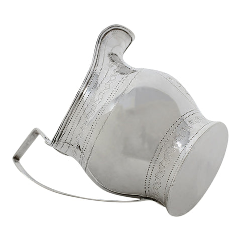 1802 Antique George III Era Sterling Silver Cream Jug Silversmiths Samuel Godbehere, Edward Wigan & James Boult London Hallmarks