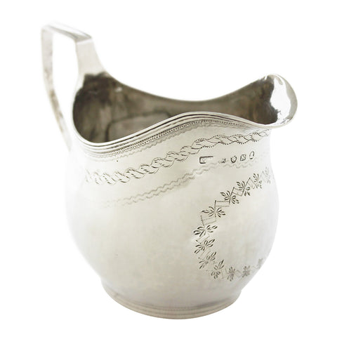 1805 Antique George III Era Sterling Silver Cream Jug Silversmith George Burrows London Hallmarks