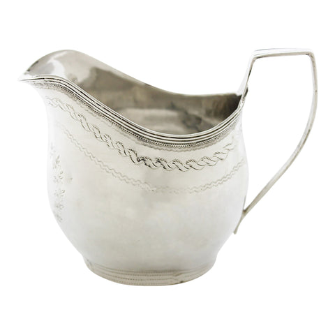 1805 Antique George III Era Sterling Silver Cream Jug Silversmith George Burrows London Hallmarks