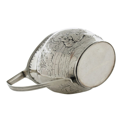 1807 Antique George III Era Large Decorative Sterling Silver Milk Jug Silversmith Edward Fernell London Hallmarks