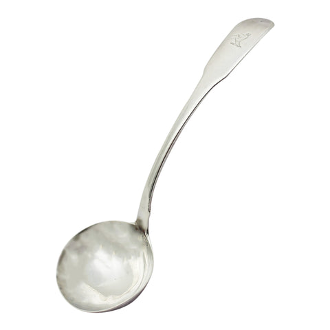 1807 Antique George III Era Sterling Silver Sauce Ladle Silversmith William Eley & William Fearn London Hallmarks