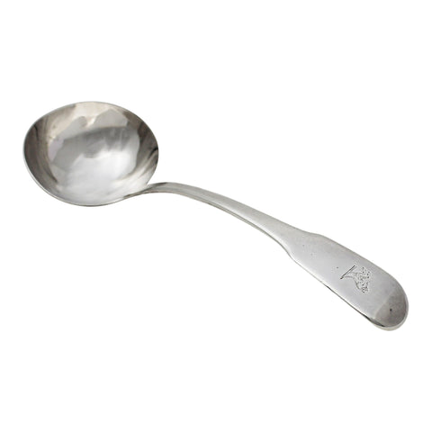 1807 Antique George III Era Sterling Silver Sauce Ladle Silversmith William Eley & William Fearn London Hallmarks