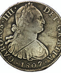 1807 TH Mexico Spain Charles IV silver 8 reales coin