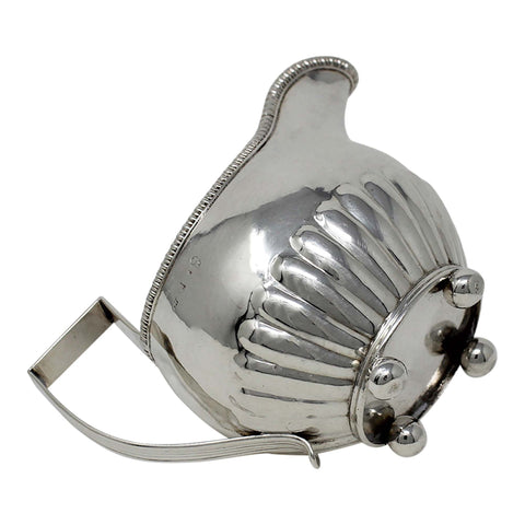 1808 Antique George III Era Large Sterling Silver Cream Jug Silversmith Thomas Watson Sheffield Hallmarks