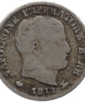 1812 5 Soldi Napoleon I Coin Kingdom of Italy Silver