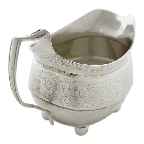1812 Antique George III Era Sterling Silver Cream Jug Silversmith Thomas Wallis (II) & Jonathan Hayne London Hallmarks