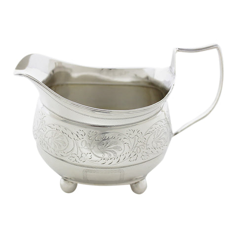 1812 Antique George III Era Sterling Silver Cream Jug Silversmith Thomas Wallis (II) & Jonathan Hayne London Hallmarks